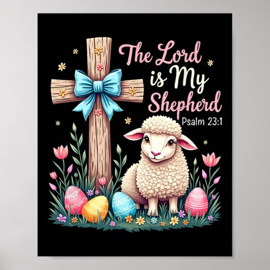 De Here is mijn herder, het Christelijke Lam Oost Poster (Voorkant)