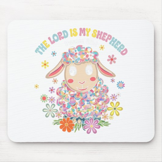 De Here is mijn herder Paas Christelijke Faith Bib Muismat (Voorkant)