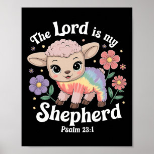 De Here is mijn herder Paas Christelijke Faith Bib Poster