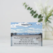 De Here is mijn Kracht Bijbel Briefkaart (Staand voorkant)