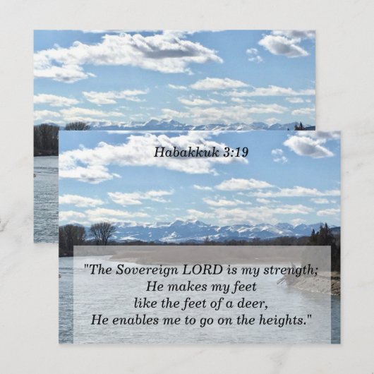 De Here is mijn Kracht Bijbel Briefkaart (Voorkant / Achterkant)