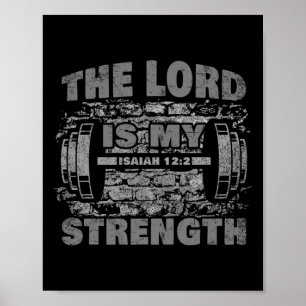 De Here is mijn kracht - Jesaja 122 Christelijk Fa Poster
