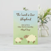 De Here is onze Herder Schaap Baby shower Uitnodig Kaart (Staand voorkant)