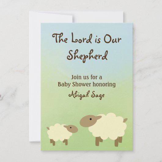 De Here is onze Herder Schaap Baby shower Uitnodig Kaart (Voorkant)
