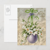  de Here is opgestaan paaseieren kruispaasfeest Feestdagenkaart (Voorkant / Achterkant)