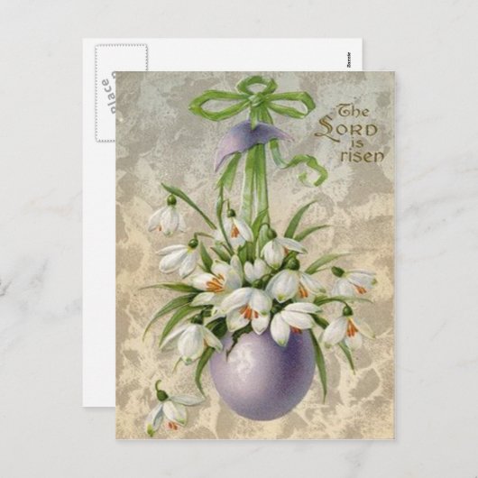  de Here is opgestaan paaseieren kruispaasfeest Feestdagenkaart (Voorkant / Achterkant)