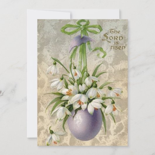 de Here is opgestaan paaseieren kruispaasfeest Feestdagenkaart (Voorkant)