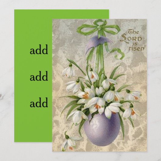  de Here is opgestaan paaseieren kruispaasfeest Feestdagenkaart (Voorkant / Achterkant)