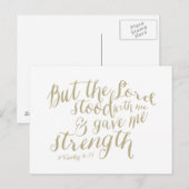 De Here stond met mij Briefkaart (2 Timotheüs 4:17 (Voorkant / Achterkant)