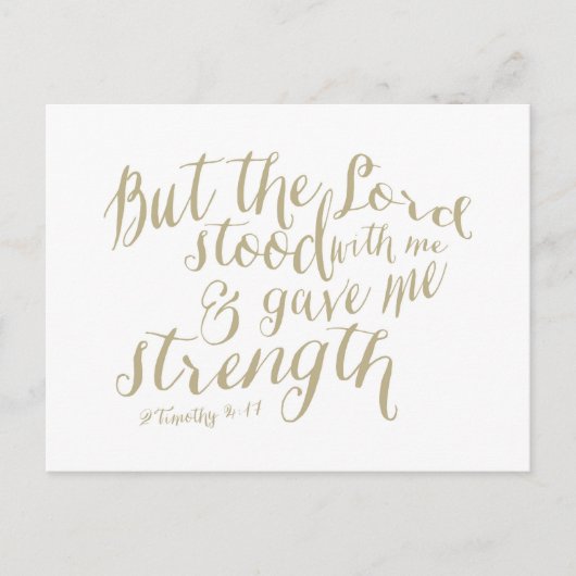 De Here stond met mij Briefkaart (2 Timotheüs 4:17 (Voorkant)
