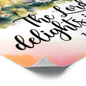 De Here verheugt zich in uw Christelijke kinderkam Poster (Hoek)