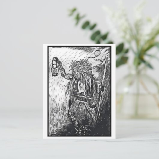 de heremiet briefkaart (Staand voorkant)