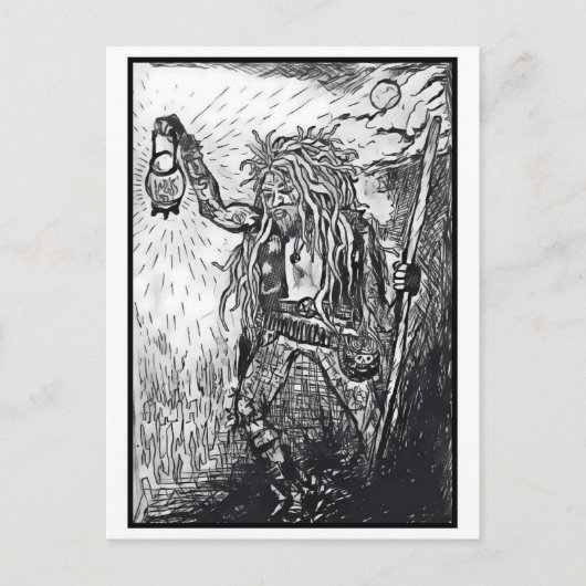 de heremiet briefkaart (Voorkant)