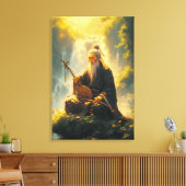 De Heremiet Shan Shui Canvas Afdruk (Insitu (Woonkamer))