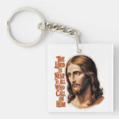 De Heren Aanwezigheid: Jezus reageert op iedereen Sleutelhanger (Voorkant)