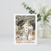 De heren Snowman en Crow Briefkaart (Staand voorkant)
