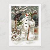 De heren Snowman en Crow Briefkaart (Voorkant)