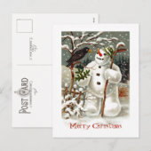 De heren Snowman en Crow Briefkaart (Voorkant / Achterkant)