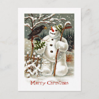 De heren Snowman en Crow Briefkaart
