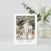 De heren Snowman en Crow Briefkaart (Staand voorkant)
