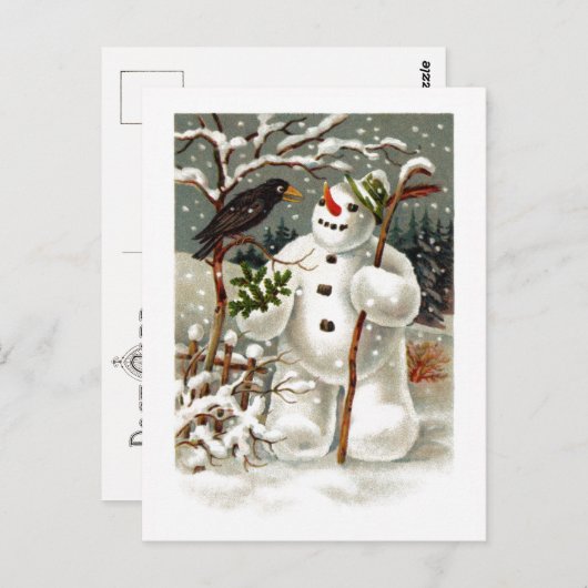 De heren Snowman en Crow Briefkaart (Voorkant / Achterkant)