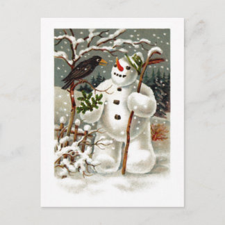 De heren Snowman en Crow Briefkaart