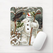 De heren Snowman en Crow Mousepad Muismat (Met muis)