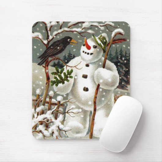 De heren Snowman en Crow Mousepad Muismat (Met muis)