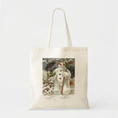 De heren Snowman en Crow Tote Bag (Voorkant)
