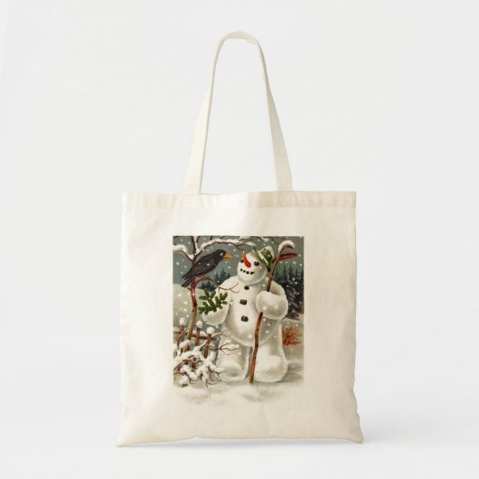 De heren Snowman en Crow Tote Bag (Voorkant)