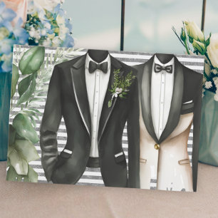 De heren Suit en Bow Stropdas Gay Wedding Kaart