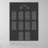 De heren Suit en Stropdas Gay Wedding Seating Plan Poster (Voorkant)