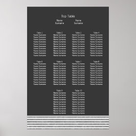 De heren Suit en Stropdas Gay Wedding Seating Plan Poster