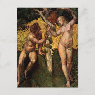 De Herfst Adam en Eva van Raphael Sanzio Briefkaart
