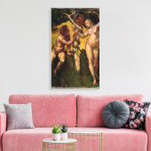 De Herfst Adam en Eva van Raphael Sanzio Canvas Afdruk (Insitu (Woonkamer))