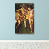 De Herfst Adam en Eva van Raphael Sanzio Canvas Afdruk (Insitu (Houten vloer))