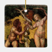 De Herfst Adam en Eva van Raphael Sanzio Keramisch Ornament (Achterkant)