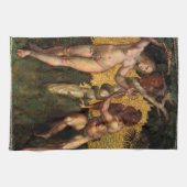 De Herfst Adam en Eva van Raphael Sanzio Theedoek (Horizontaal)