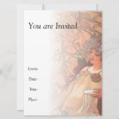 De herfst - Alphonse Mucha Kaart (Voorkant)