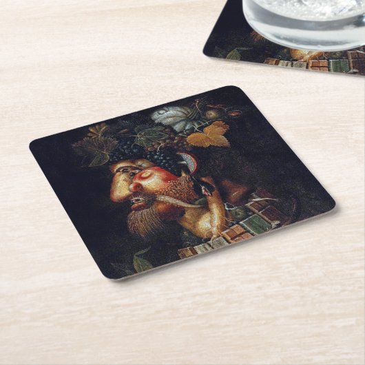 De herfst, Arcimboldo Kartonnen Onderzetters (Schuin)