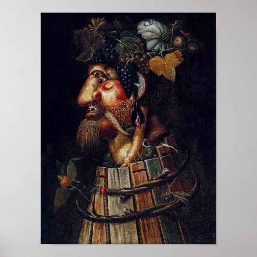 De herfst, Arcimboldo Poster (Voorkant)