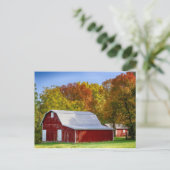 De herfst Barn Briefkaart (Staand voorkant)