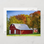 De herfst Barn Briefkaart (Voorkant / Achterkant)