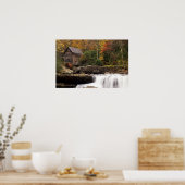 De herfst bij de Grist Mill druk Poster (Keuken)