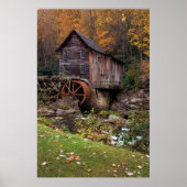De herfst bij de Grist Mill druk Poster (Voorkant)