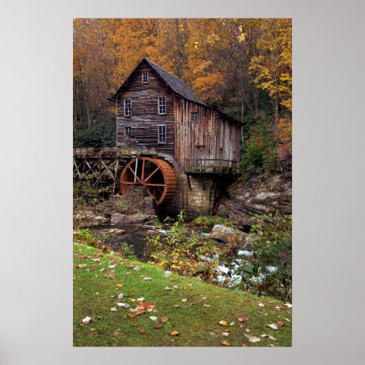 De herfst bij de Grist Mill druk Poster (Voorkant)
