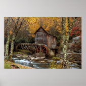 De herfst bij de Grist Mill druk Poster (Voorkant)