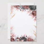 De herfst bloemen van de Waterverf sparen de Datum Save The Date (Achterkant)