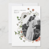 De herfst Bohemian Floral Wedding Save the Date (Voorkant)