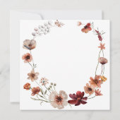 De herfst Boho Wildflower is op weg naar Baby show Kaart (Achterkant)